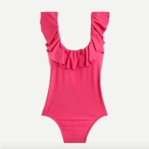 J. Crew Ruffle Scoopback One-piece Swimsuit, Fuchsia Bloom Size 0 and 2 NWT